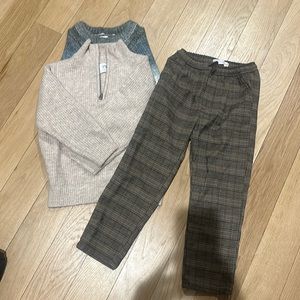 Boys Zara pants and sweater set